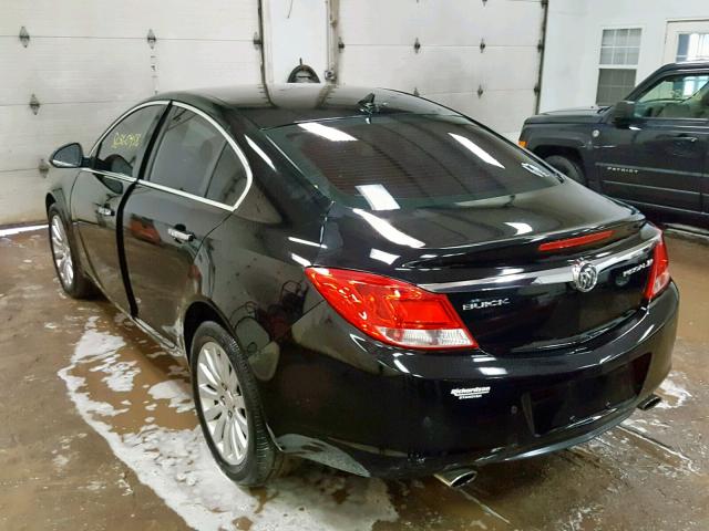 2G4GS5EV9C9214789 - 2012 BUICK REGAL PREM BLACK photo 3