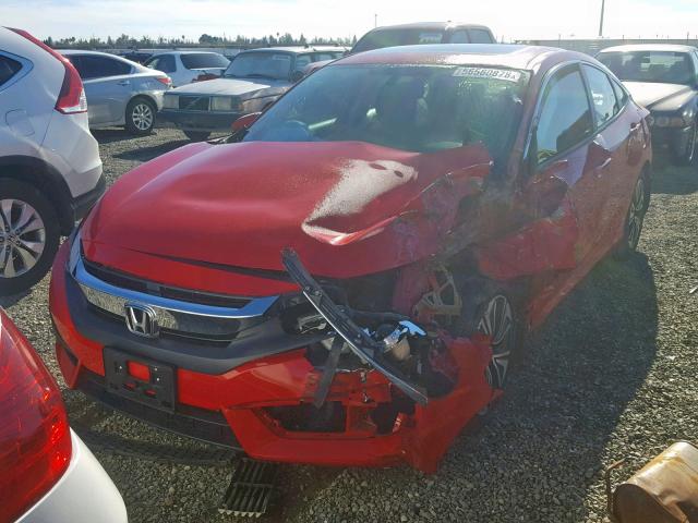 2HGFC1F76HH653632 - 2017 HONDA CIVIC EXL RED photo 2