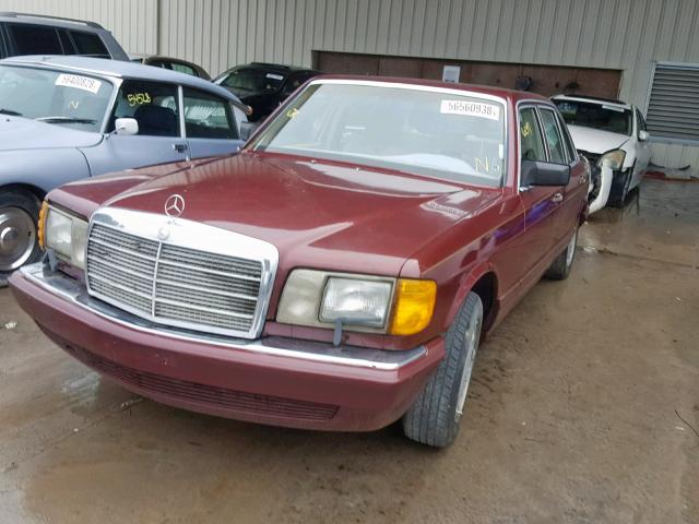 WDBCA39DXJA417542 - 1988 MERCEDES-BENZ 560 SEL BURGUNDY photo 2