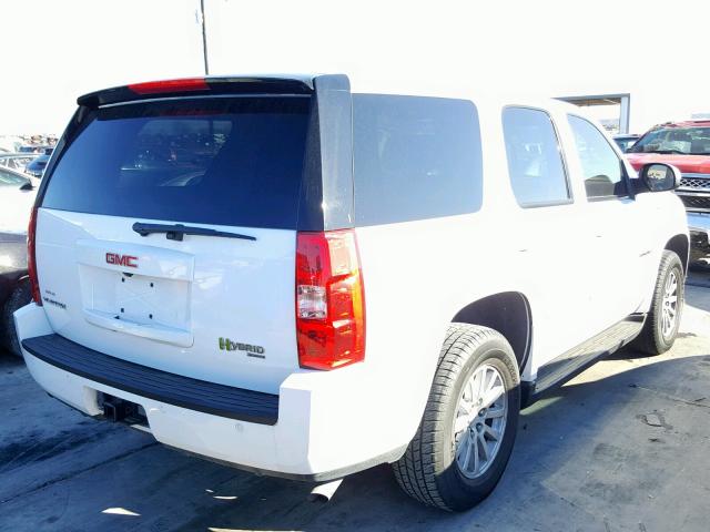 1GKFC13568R193300 - 2008 GMC YUKON HYBR WHITE photo 4