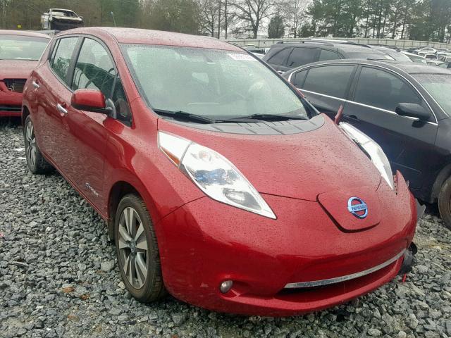 1N4AZ0CP3DC409364 - 2013 NISSAN LEAF S RED photo 1