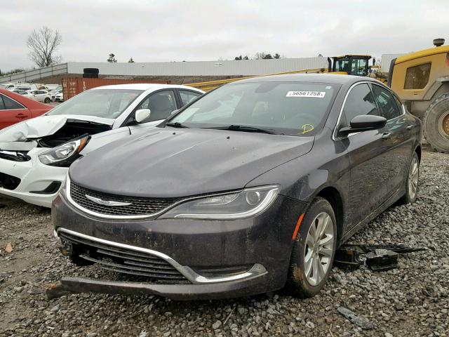 1C3CCCAB2GN138257 - 2016 CHRYSLER 200 LIMITE CHARCOAL photo 2