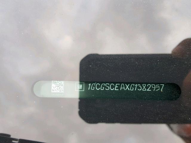 1GCGSCEAXG1382957 - 2016 CHEVROLET COLORADO L BLACK photo 10