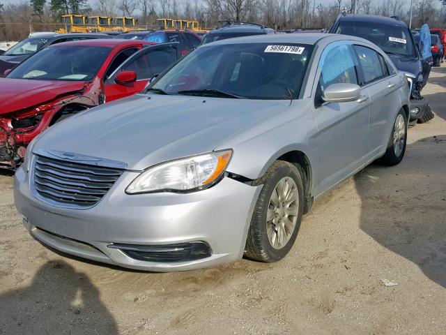 1C3CCBAB1CN168757 - 2012 CHRYSLER 200 LX SILVER photo 2