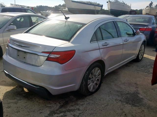 1C3CCBAB1CN168757 - 2012 CHRYSLER 200 LX SILVER photo 4