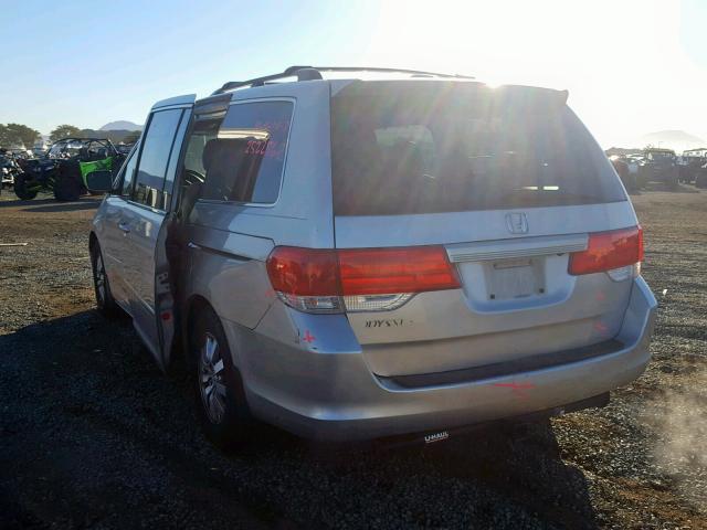 5FNRL38758B059253 - 2008 HONDA ODYSSEY EX SILVER photo 3