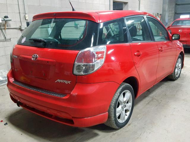 2T1KR30EX7C663202 - 2007 TOYOTA COROLLA MA RED photo 4