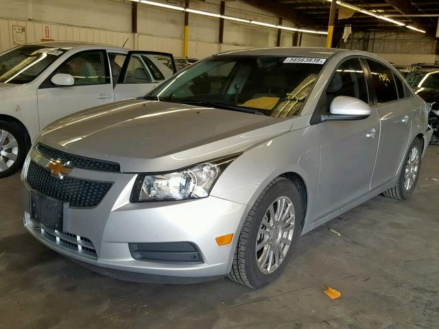 1G1PJ5SC6C7291799 - 2012 CHEVROLET CRUZE ECO SILVER photo 2