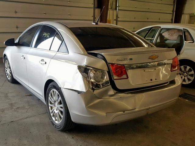 1G1PJ5SC6C7291799 - 2012 CHEVROLET CRUZE ECO SILVER photo 3