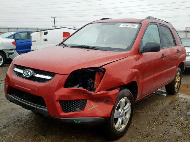 KNDJF724X97593088 - 2009 KIA SPORTAGE L RED photo 2