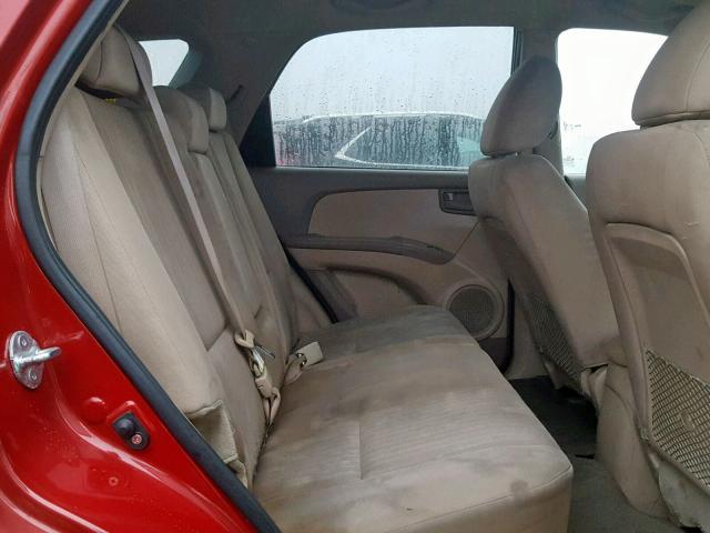 KNDJF724X97593088 - 2009 KIA SPORTAGE L RED photo 6