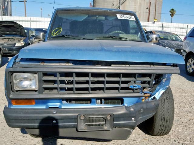 1FTCR10TXJUC95685 - 1988 FORD RANGER BLUE photo 9