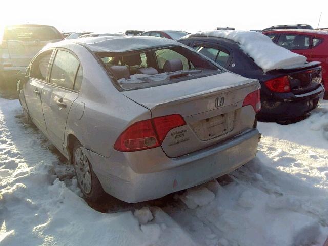 2HGFA15248H122439 - 2008 HONDA CIVIC DX SILVER photo 3