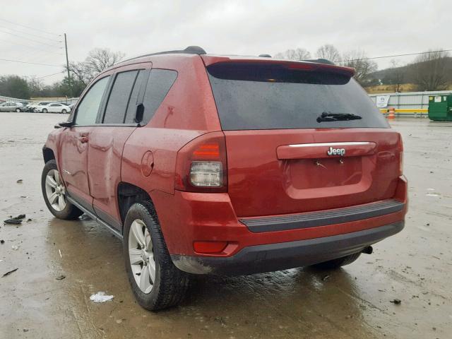 1C4NJCBB3ED666921 - 2014 JEEP COMPASS SP MAROON photo 3