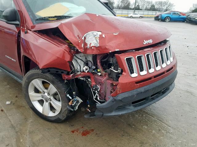 1C4NJCBB3ED666921 - 2014 JEEP COMPASS SP 栗色 照片 9