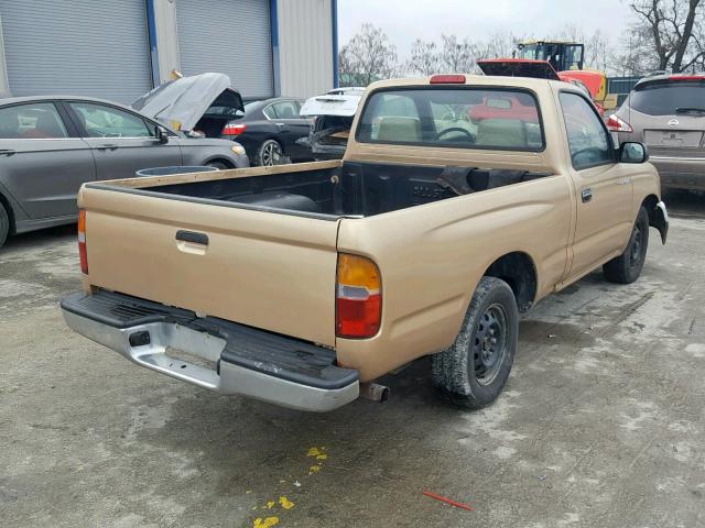 4TANL42N7YZ590746 - 2000 TOYOTA TACOMA TAN photo 4