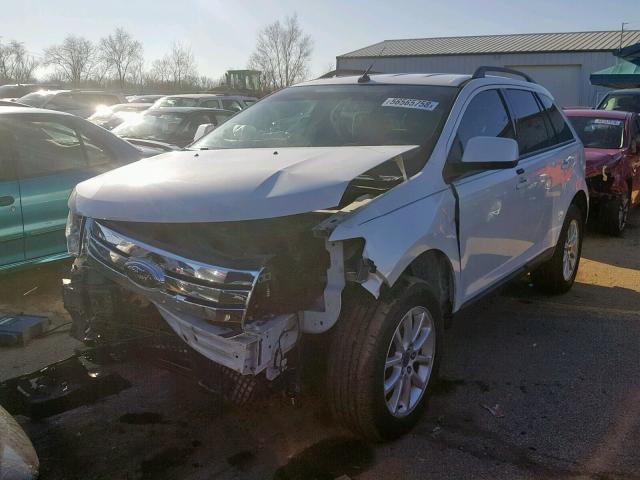 2FMDK4JC2ABA44041 - 2010 FORD EDGE SEL WHITE photo 2