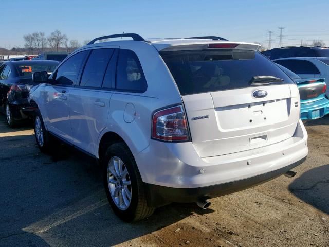 2FMDK4JC2ABA44041 - 2010 FORD EDGE SEL WHITE photo 3