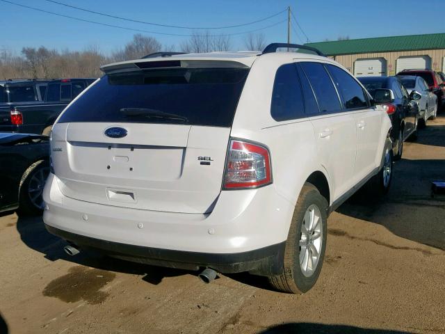 2FMDK4JC2ABA44041 - 2010 FORD EDGE SEL WHITE photo 4