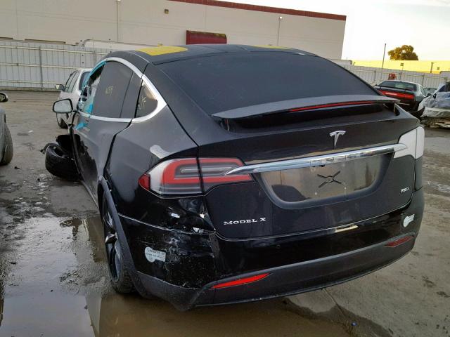 5YJXCBE22HF051282 - 2017 TESLA MODEL X BLACK photo 3