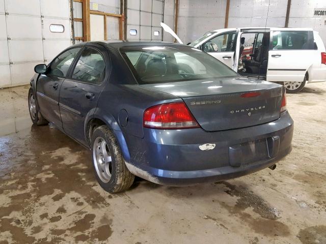 1C3EL56R22N207287 - 2002 CHRYSLER SEBRING LX GRAY photo 3