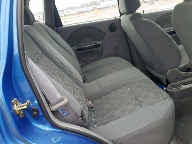 KL1TD62654B276312 - 2004 CHEVROLET AVEO BLUE photo 6