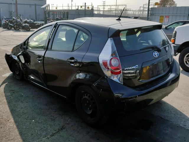 JTDKDTB3XE1568537 - 2014 TOYOTA PRIUS C BLACK photo 3