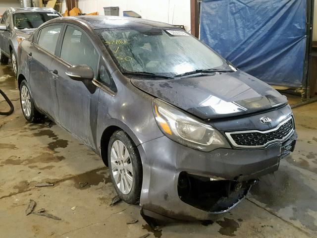 KNADN4A33D6263053 - 2013 KIA RIO EX GRAY photo 1