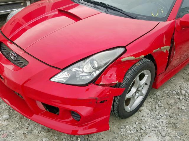 JTDDY32T030066412 - 2003 TOYOTA CELICA GT- RED photo 9