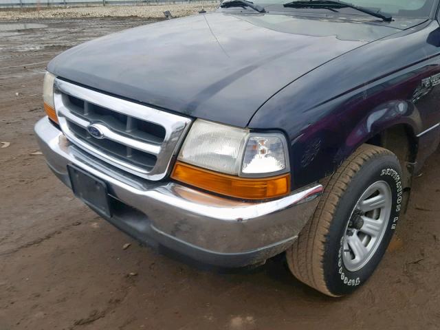 1FTYR10C2YTA89458 - 2000 FORD RANGER BLUE photo 10