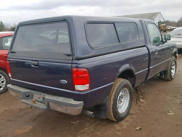 1FTYR10C2YTA89458 - 2000 FORD RANGER BLUE photo 4