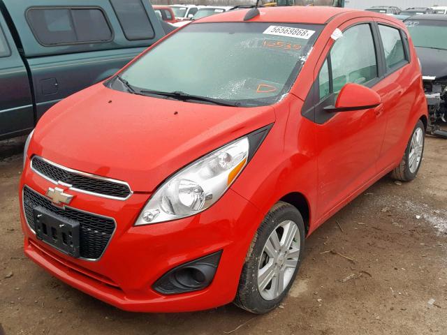 KL8CA6S98FC711177 - 2015 CHEVROLET SPARK LS RED photo 2