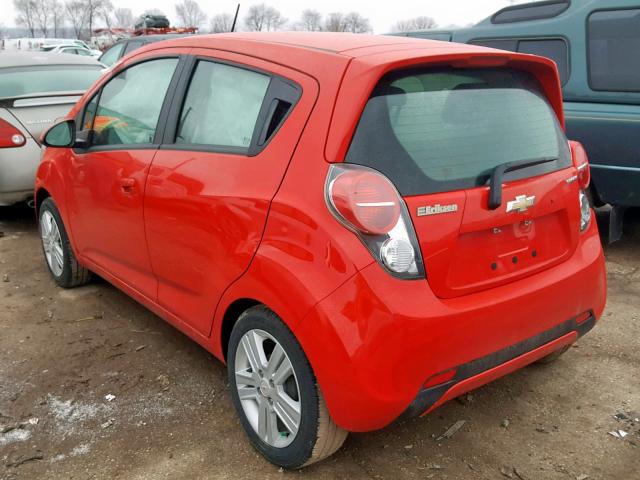 KL8CA6S98FC711177 - 2015 CHEVROLET SPARK LS RED photo 3