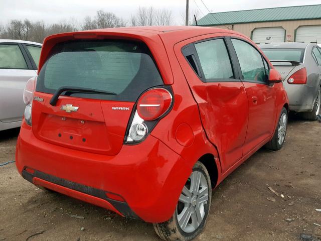 KL8CA6S98FC711177 - 2015 CHEVROLET SPARK LS RED photo 4