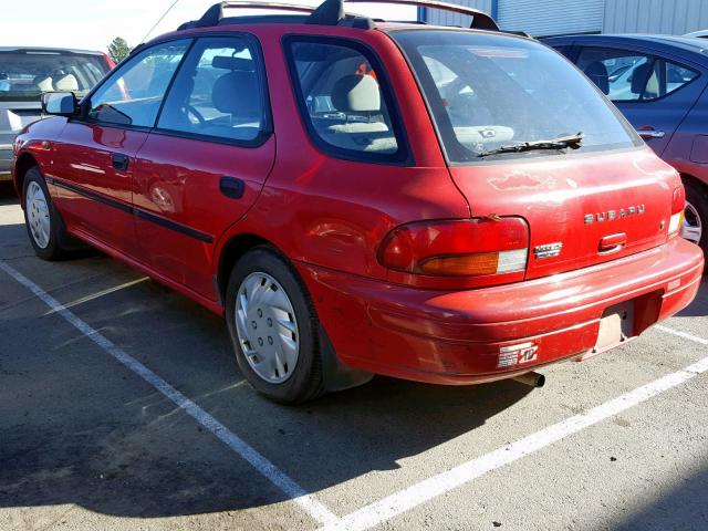 JF1GF4351TG813148 - 1996 SUBARU IMPREZA L RED photo 3