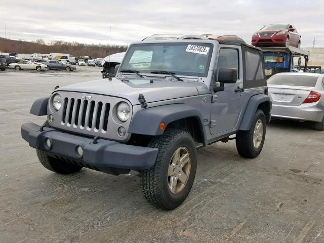 1C4AJWAG6EL107091 - 2014 JEEP WRANGLER S SILVER photo 2