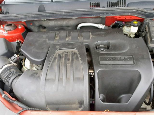1G2AL15F577278820 - 2007 PONTIAC G5 RED photo 7