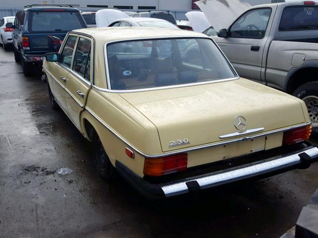 11501712038871 - 1975 MERCEDES-BENZ 220S YELLOW photo 3