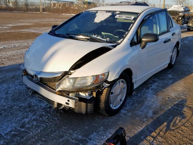 2HGFA1F41BH100017 - 2011 HONDA CIVIC DX-G WHITE photo 2