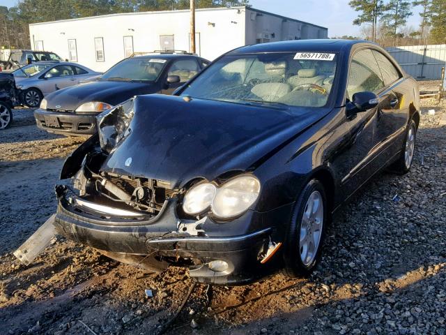 WDBTJ65J04F100602 - 2004 MERCEDES-BENZ CLK 320C BLACK photo 2