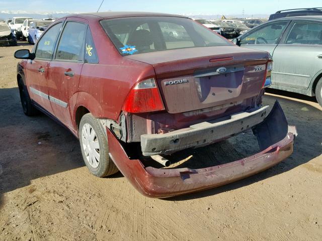 1FAFP34N96W105600 - 2006 FORD FOCUS ZX4 BURGUNDY photo 3