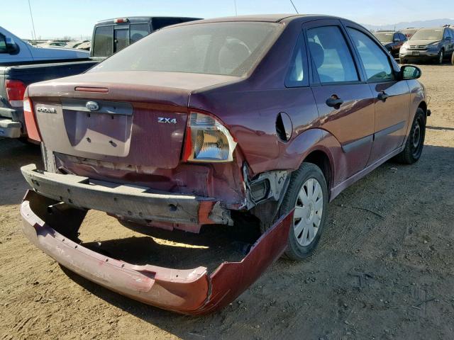 1FAFP34N96W105600 - 2006 FORD FOCUS ZX4 BURGUNDY photo 4