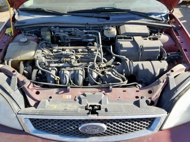 1FAFP34N96W105600 - 2006 FORD FOCUS ZX4 BURGUNDY photo 7