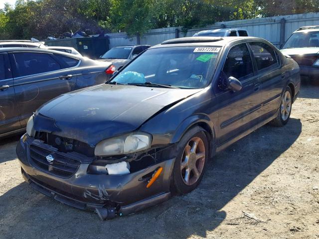 JN1CA31A61T103607 - 2001 NISSAN MAXIMA GXE GRAY photo 2