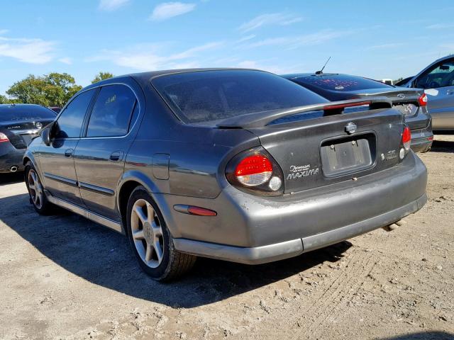 JN1CA31A61T103607 - 2001 NISSAN MAXIMA GXE GRAY photo 3