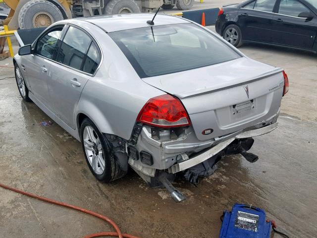 6G2ER57779L211095 - 2009 PONTIAC G8 SILVER photo 3