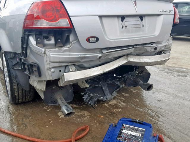 6G2ER57779L211095 - 2009 PONTIAC G8 SILVER photo 9