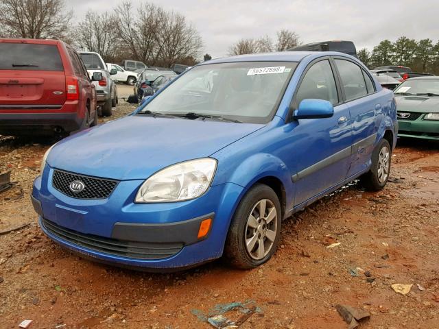 KNADE123966145329 - 2006 KIA RIO BLUE photo 2