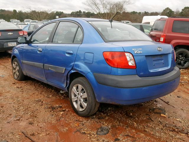 KNADE123966145329 - 2006 KIA RIO BLUE photo 3