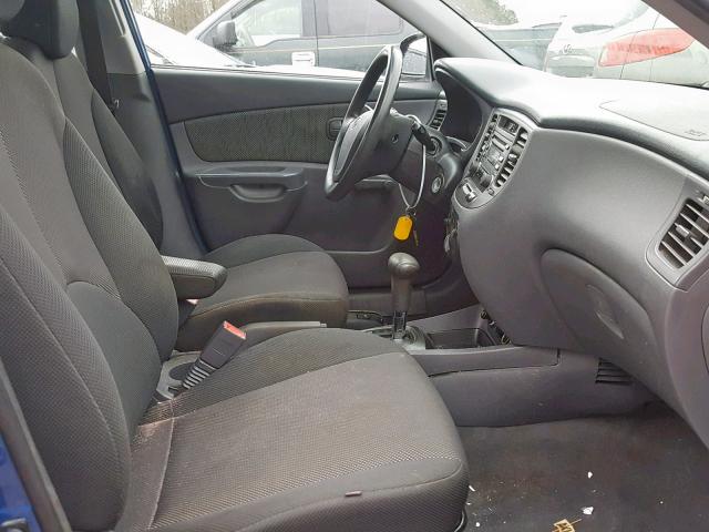 KNADE123966145329 - 2006 KIA RIO BLUE photo 5